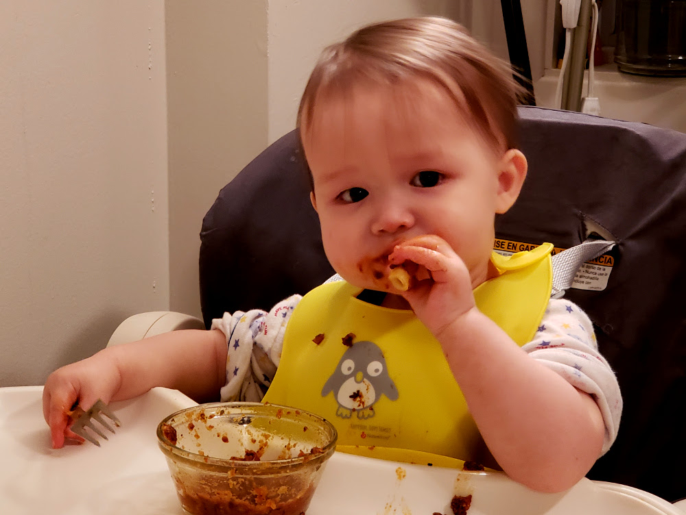 There are no table manners like a toddler's table manners!